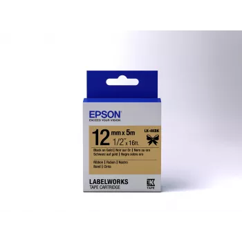 Epson Label Cartridge Satin Ribbon LK-4KBK Czarny/Złoty 12mm (5m)