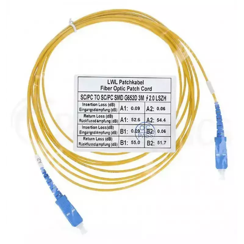 Kabel światłowodowy BlueOptics SFP2222BU2MK SC G.657.A1 2 m Pomarańczowy
