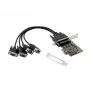 Conceptronic 4-Port DB9 RS232 Serial PCIe Card, PCIe, RS-232, PCIe 2.0, RS-232, Czarny, China