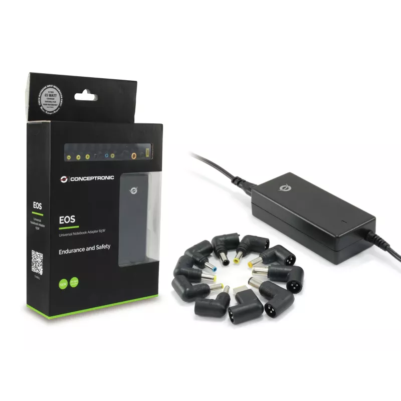 Uniwersalny zasilacz do notebooka Conceptronic 65W