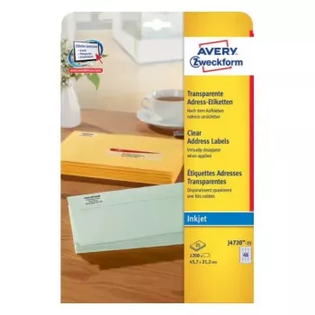 Samoprzylepna etykieta Avery J4720-25 zaokrąglony prostokąt