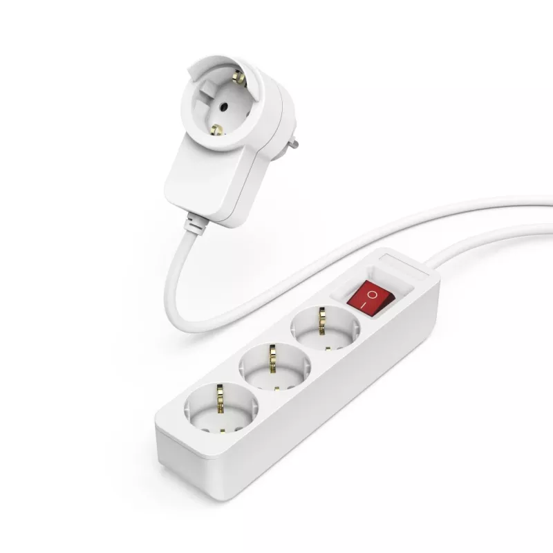 Hama 00223081 przedłużacz sieciowy 1,4 m 3 gniazda AC Wewnętrzny Biały