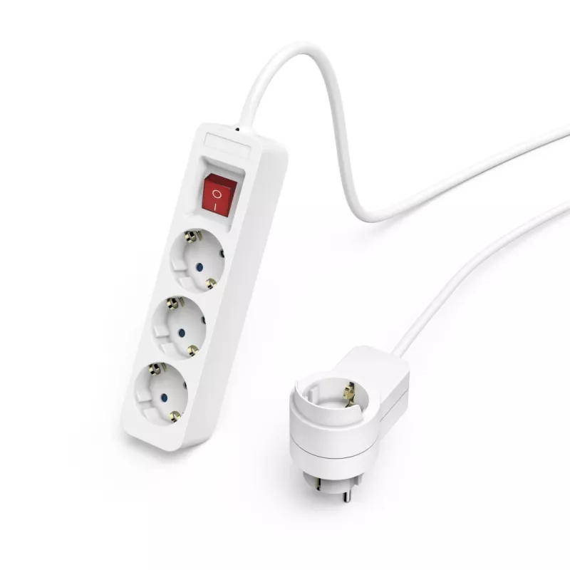 Hama 00223081 przedłużacz sieciowy 1,4 m 3 gniazda AC Wewnętrzny Biały