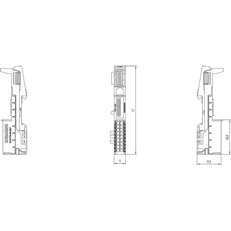 Zacisk elektryczny Siemens 6ES7193-6BP00-0BA1, wielokolorowy, 49 g, 1 szt.