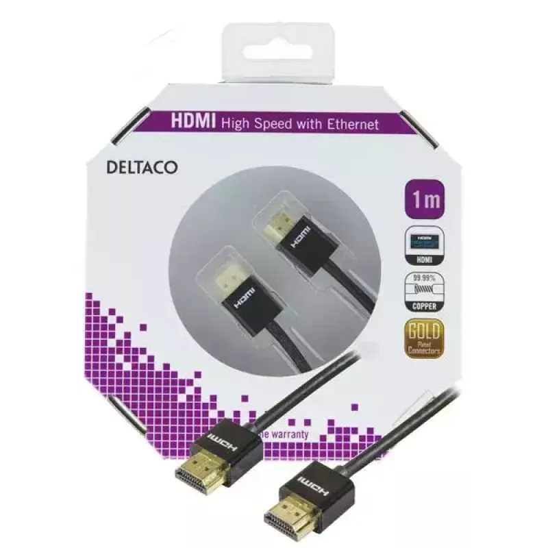 Kabel HDMI Deltaco HDMI-1091 1m