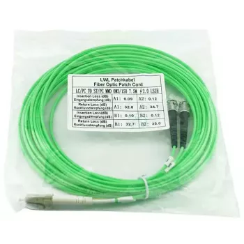 Kabel światłowodowy BlueOptics SFP3133GU2MK LC ST OM5 2 m limonkowy