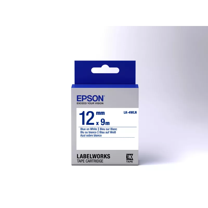 Epson Label Cartridge Standard LK-4WLN Niebieski/Biały 12mm (9m)