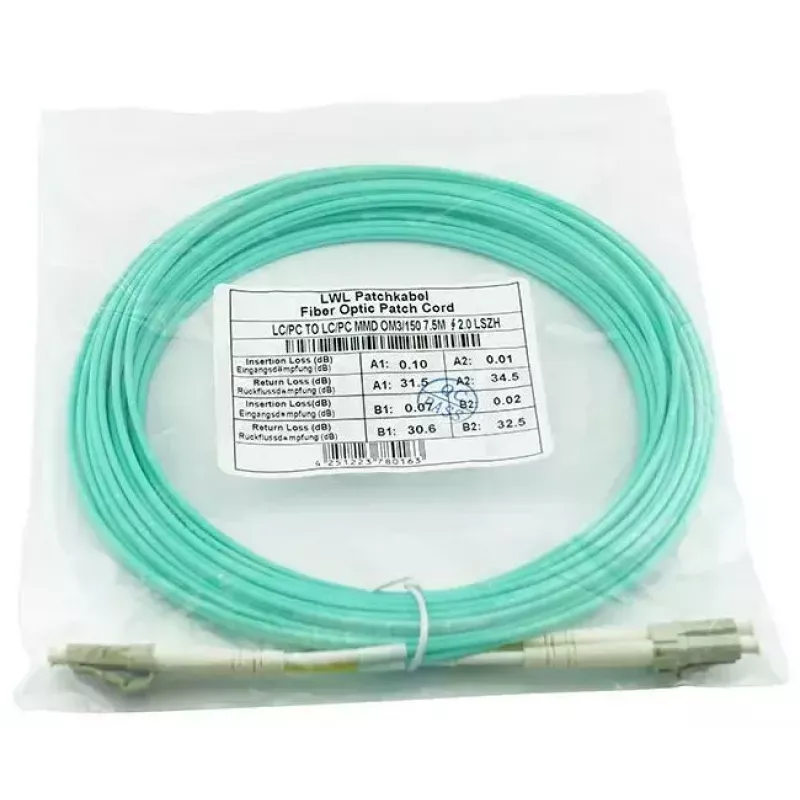Kabel światłowodowy BlueOptics 050502T512000002M 2m 2x LC LC/APC Zielony