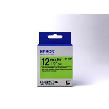 Kaseta etykietowa Epson Fluorescent LK-4GBF Czarny/Zielony 12mm (9m)