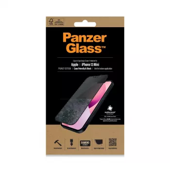 PanzerGlass Folia ochronna chroniąca prywatność Apple iPhone 13 Mini, krawędź do krawędzi, odporna na zarysowania i wstrząsy