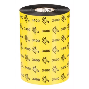 Zebra 3400 Wosk-żywica taśma termotransferowa 450 m Czarna