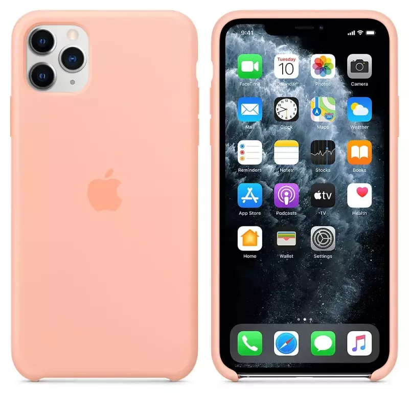 Silicone etui Apple iPhone 11 Pro Max Grapefruit Cover