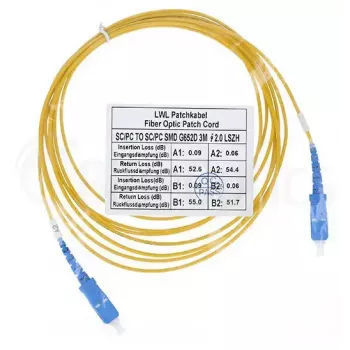 Kabel światłowodowy BlueOptics SFP2222BU10MK SC G.657.A1 10 m żółty