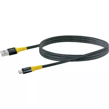 Kabel USB Schwaiger WKUM10 511 1,2 m USB A Micro-USB B Czarny Żółty
