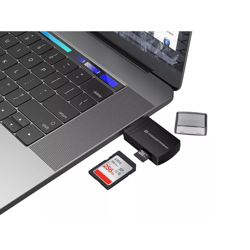 Conceptronic BIAN06B Czytnik kart SD TF/MicroSD 4.0, UHS-II, USB 3.0, 5 Gb/s