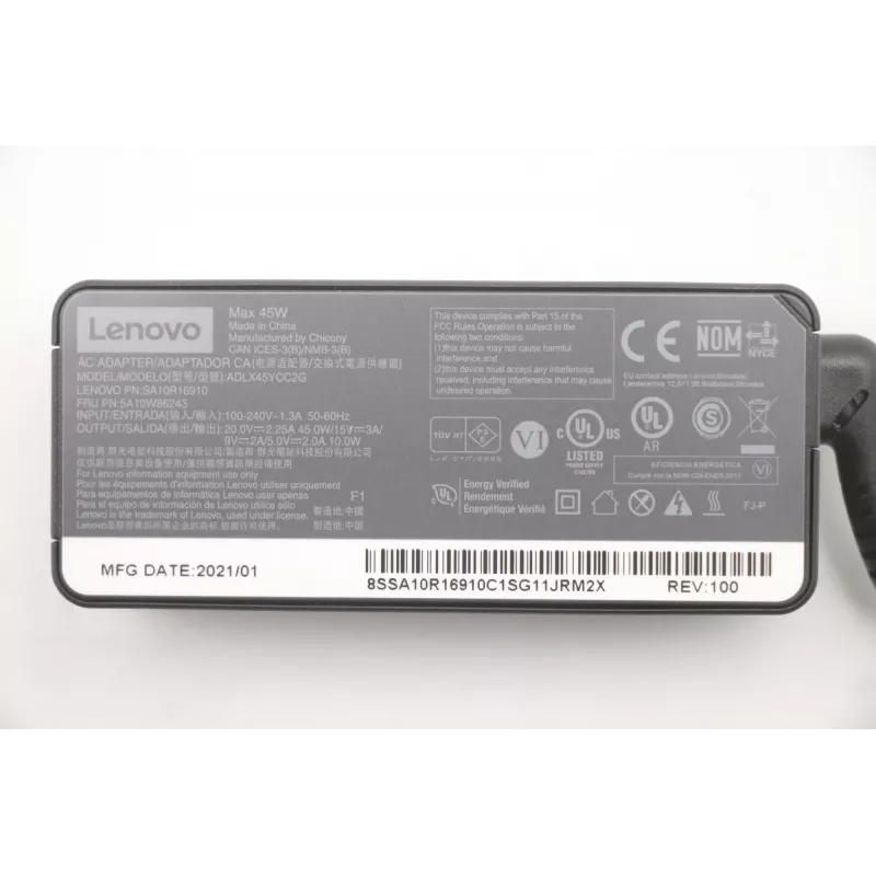 Lenovo 5A10W86243 zasilacz/inwerter Wewnętrzny 45 W Czarny