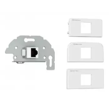 Gniazdo sieciowe RJ-45 Kindermann 7456000523 szaro-białe