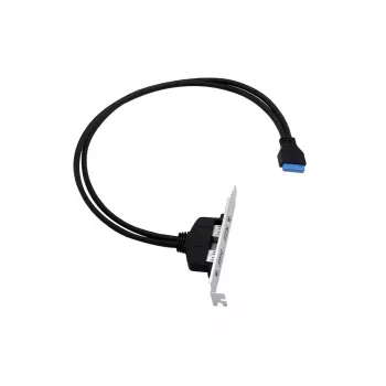 Conceptronic EMRICK11B Adapter wewnętrzny USB 3.0 19-pin żeński na podwójny USB-A żeński