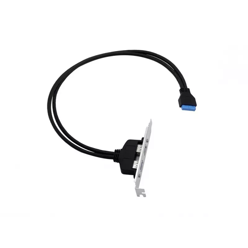 Conceptronic EMRICK11B Adapter wewnętrzny USB 3.0 19-pin żeński na podwójny USB-A żeński