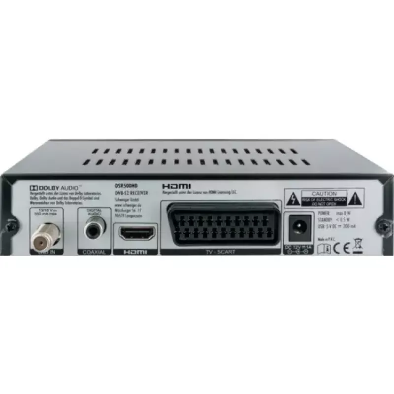Dekoder Schwaiger DSR500HD kabel Full HD Czarny