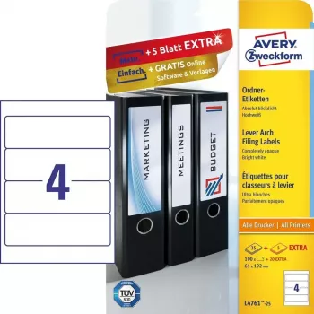 Etykieta samoprzylepna Avery L4761-25 Zaokrąglony prostokąt