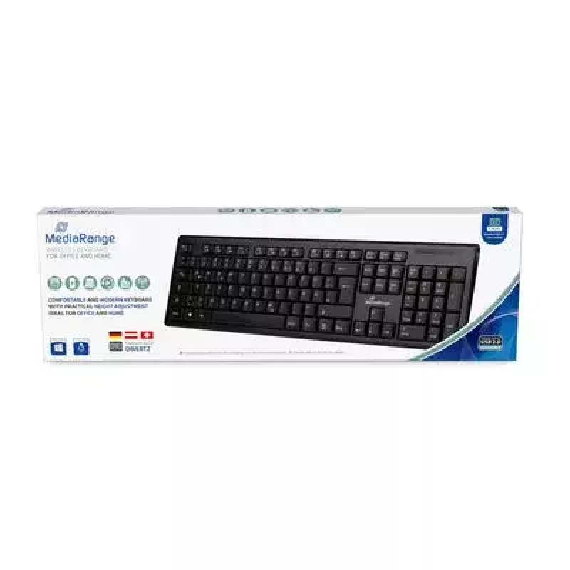 Klawiatura MediaRange MROS111 Universal RF Wireless QWERTZ Czarny