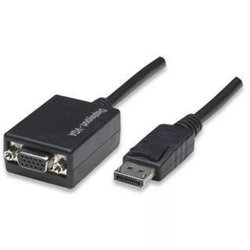 Techly DisplayPort DP do VGA Adapter M F IADAP DSP-250, 0.07 m, DisplayPort, 2 x VGA (D-Sub), Męski, Żeński, 1920 x 1200 pikseli