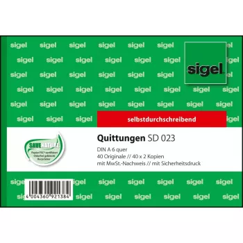 Formularz biznesowy Sigel SD023 Zielony A6 Q 120 arkuszy
