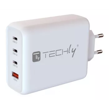 Techly IPW-PD140W-WH ładowarka do urządzeń mobilnych Power bank, Smartfon, Tablet, Uniwersalna Biała AC Szybkie ładowanie Wewnętrzna