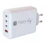 Techly IPW-PD140W-WH ładowarka do urządzeń mobilnych Power bank, Smartfon, Tablet, Uniwersalna Biała AC Szybkie ładowanie Wewnętrzna
