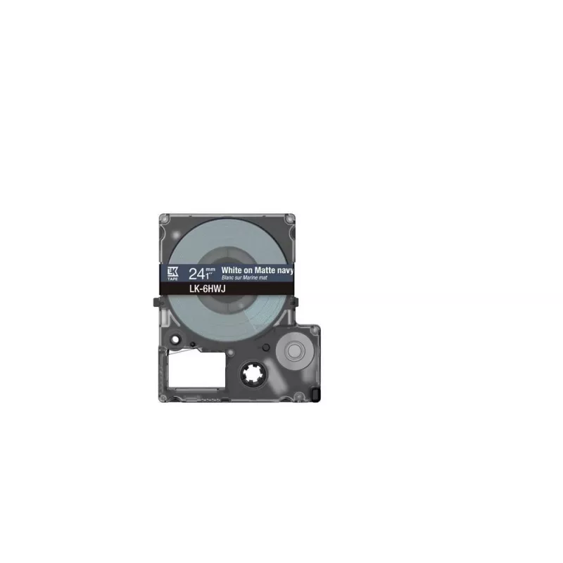 Taśma etykietująca Epson LK-6HWJ granatowa i biała termotransferowa 2,4 cm
