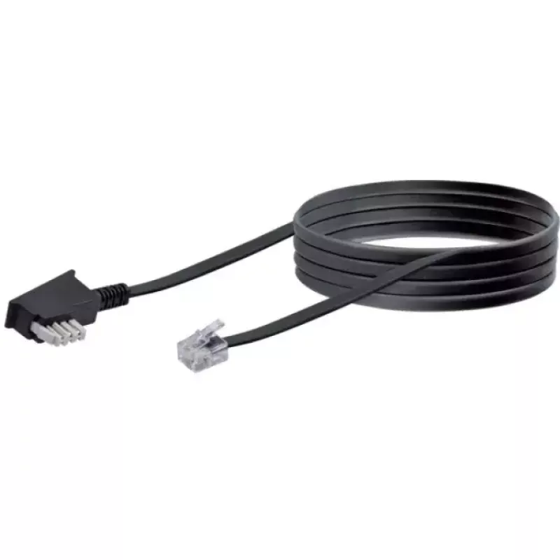 Kabel RJ-11 Schwaiger 10m TAE-N Czarny