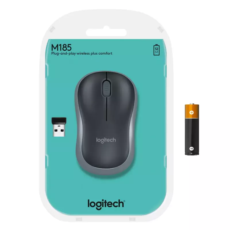 Mysz Logitech M185 Swift Wireless Szara