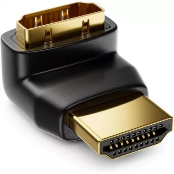 Techly HDMI Adapter M / F kątowy L IADAP HDMI-L, HDMI, HDMI, Czarny