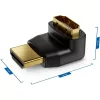 Techly HDMI Adapter M / F kątowy L IADAP HDMI-L, HDMI, HDMI, Czarny