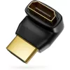 Techly HDMI Adapter M / F kątowy L IADAP HDMI-L, HDMI, HDMI, Czarny