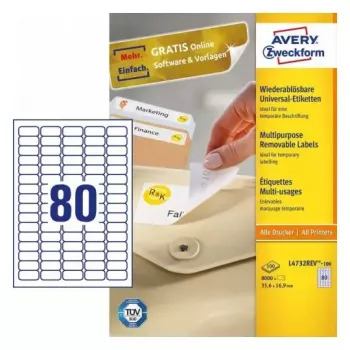 Samoprzylepne etykiety do drukarek Avery L4732REV-100