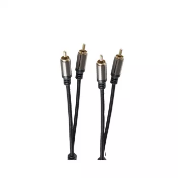 Kabel audio ShiverPeaks BS20-41155 1.5m 2xRCA czarny