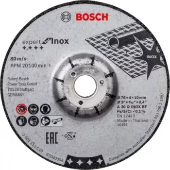 Tarcze szlifierskie Bosch Expert for Inox, 76 x 4 x 10 mm, 2 szt.