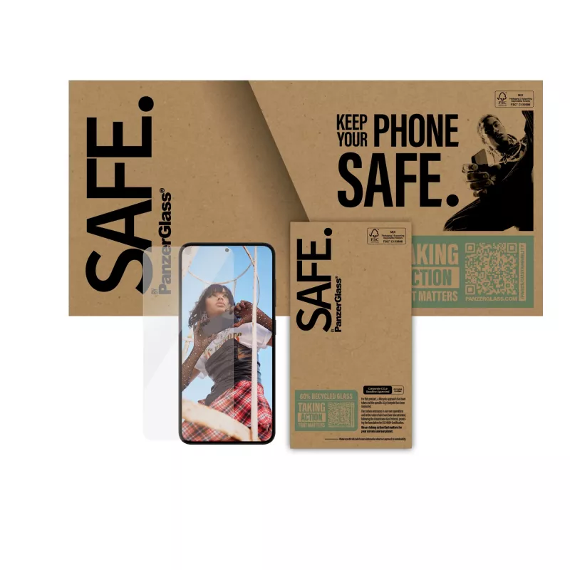PanzerGlass SAFE. by ® Ochrona ekranu Samsung Galaxy S25 | S24 | Ultra-Wide Fit