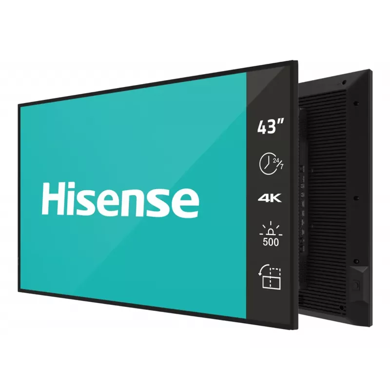 Hisense Smart TV 43-inch E5QTUK QLED 3840x2160 (4K) Full HD, Android 11, 500 cd/m², 8 ms, VESA, czarny