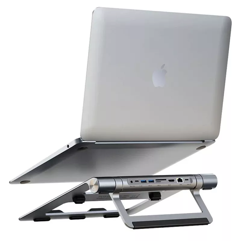Techly ICA-NTB-DOCK91 Przewodowa stacja dokująca USB 3.2 Gen 1 (3.1 Gen 1) Type-C Srebrna