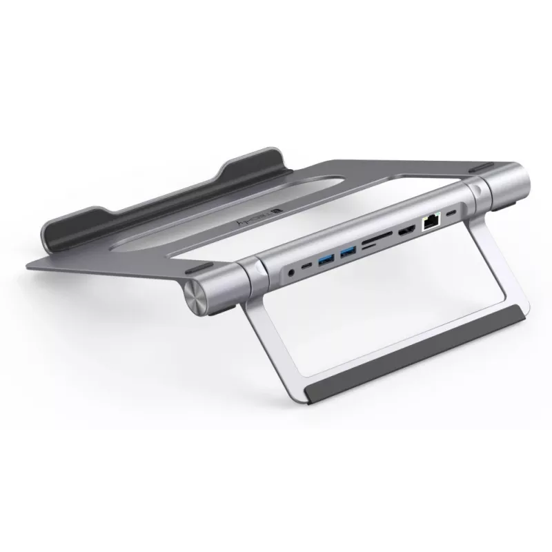 Techly ICA-NTB-DOCK91 Przewodowa stacja dokująca USB 3.2 Gen 1 (3.1 Gen 1) Type-C Srebrna