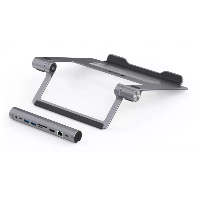 Techly ICA-NTB-DOCK91 Przewodowa stacja dokująca USB 3.2 Gen 1 (3.1 Gen 1) Type-C Srebrna