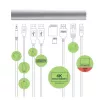 Techly ICA-NTB-DOCK91 Przewodowa stacja dokująca USB 3.2 Gen 1 (3.1 Gen 1) Type-C Srebrna