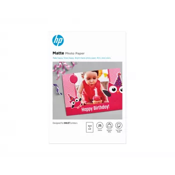 HP matowy papier fotograficzny 180 g/m² 10 x 15 cm (101 x 152 mm) 25 arkuszy