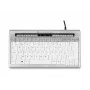 BakkerElkhuizen S-board 840 UK Qwerty, Tenkeyless (80 - 87%), przewodowa, USB, przełącznik nożycowy, QWERTY, jasnoszary, biały