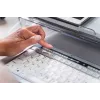 BakkerElkhuizen S-board 840 UK Qwerty, Tenkeyless (80 - 87%), przewodowa, USB, przełącznik nożycowy, QWERTY, jasnoszary, biały