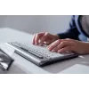 BakkerElkhuizen S-board 840 UK Qwerty, Tenkeyless (80 - 87%), przewodowa, USB, przełącznik nożycowy, QWERTY, jasnoszary, biały