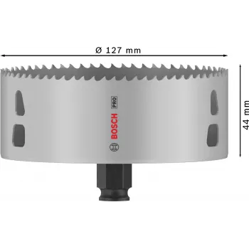 Bosch PRO Multi Material PC Plus, 44/127 mm, Pojedyncza, Wiertarka, Płyta gipsowo-kartonowa, Metal, Metal nieżelazny, Plastik, Drewno iglaste, Czarny, Szary, Stal kobaltowa, Stal szybkotnąca kobaltowa (HSS-Co)